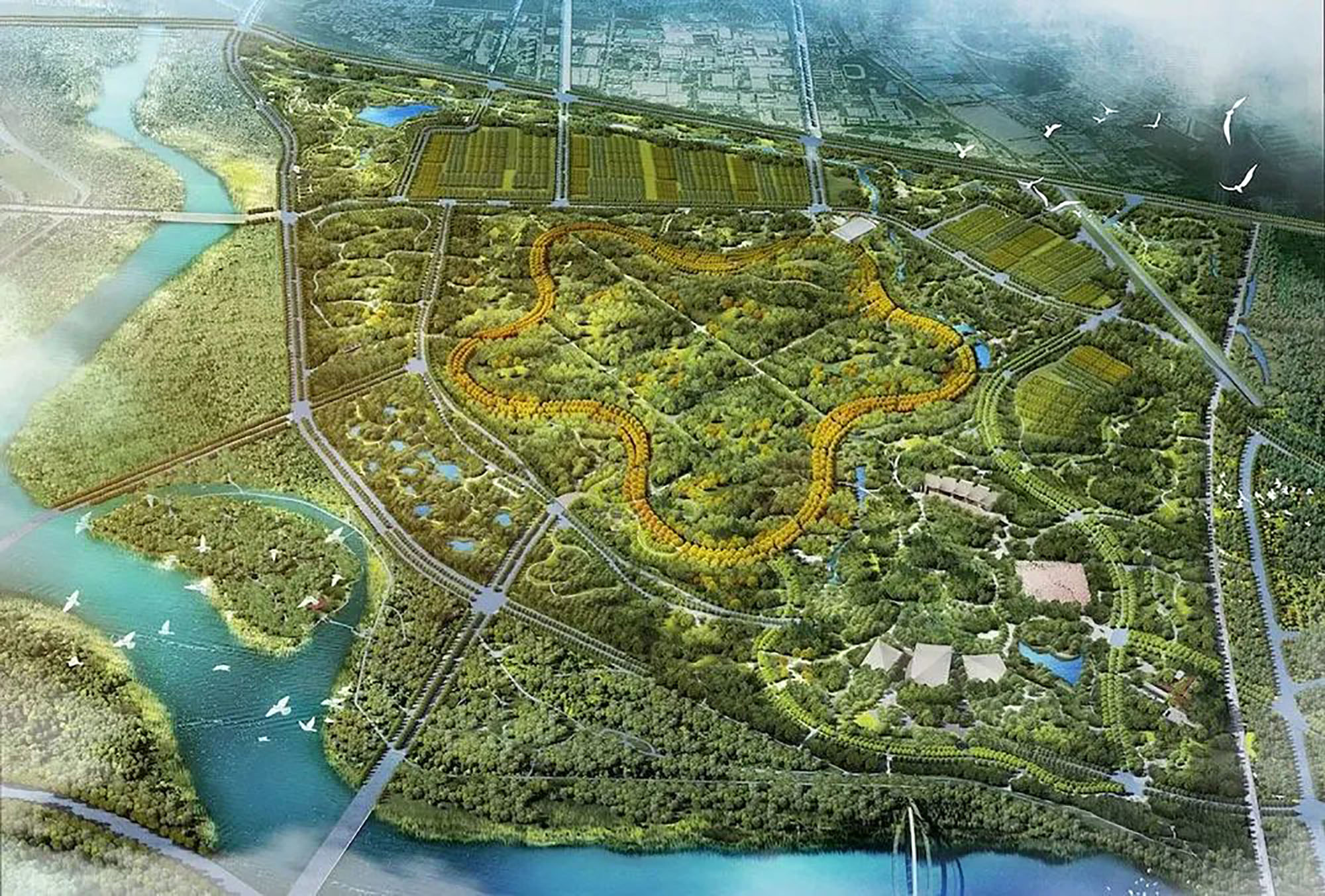 北京城市副中心「城市绿心」品牌标识亮相